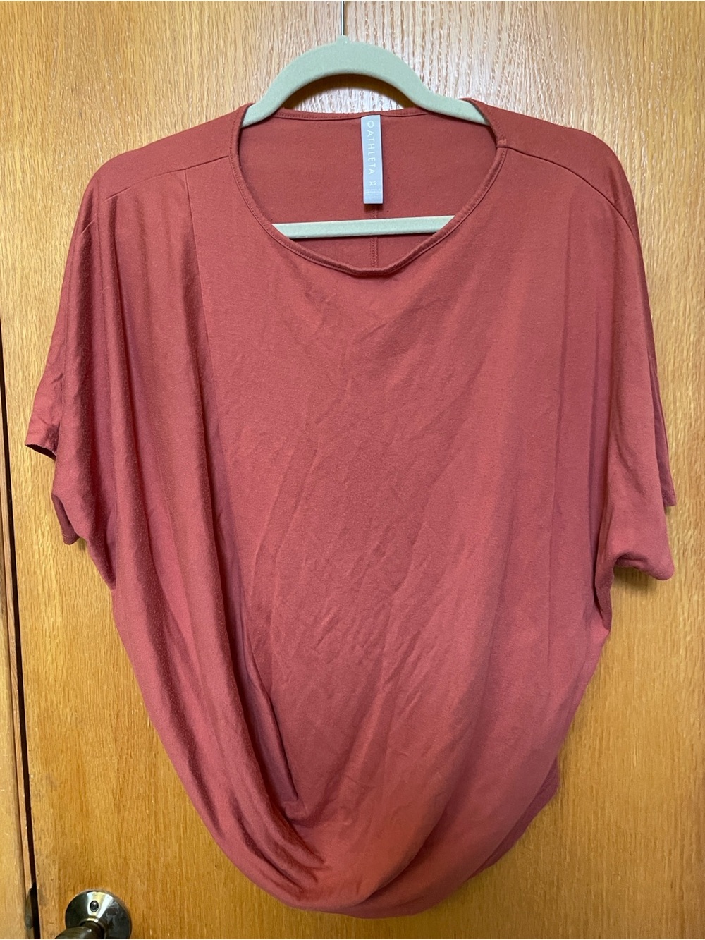 Athleta Drapey Rust Dolman Sleeve Women's Top, size XS
